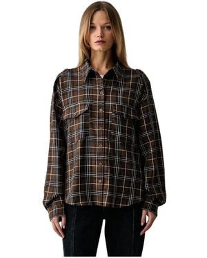 Gestuz Overhemden ,Veelkleurig ,Polyester Gzaleya Shirt - Zwart