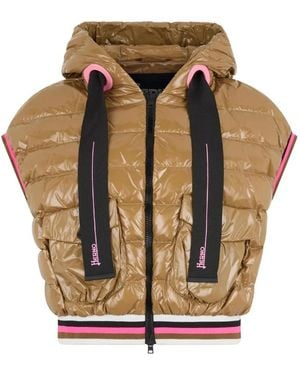 Herno Jassen ,Bruin ,Down Vest Jacket - Metallic