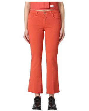 Fay Cropped Trousers - Red