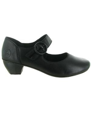 Rieker Schoenen ,Zwart ,Leer 45502 Derby Schoen