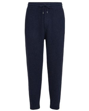 Brunello Cucinelli Cashmere English Rib Knit Joggers - Blauw