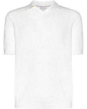 Brunello Cucinelli V-Neck Knitwear - Blanco