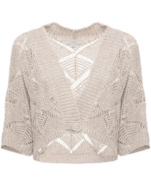 Antonelli Truien & Vesten ,Katoen Katoenen Cardigan - Naturel