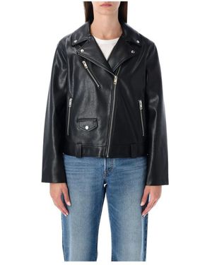 Levi's Jassen ,Zwart ,Leer Kendal Moto Jas Eco Leer