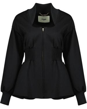 Fendi Bomber Jackets - Black