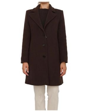 Marella Single-Breasted Coats - Brown