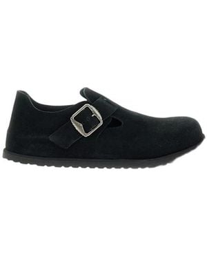 Birkenstock Schoenen ,Zwart ,Leer London Suede 1774