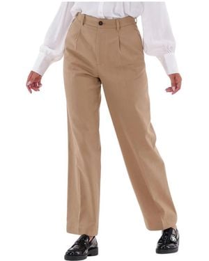 Vanessa Bruno Broeken ,Bruin ,Zilver Pant Broek - Naturel