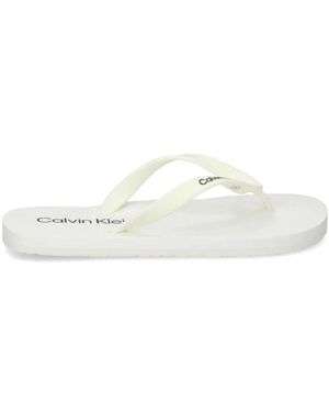 Calvin Klein Flip Flops - Blanco