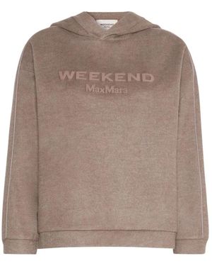 Weekend by Maxmara Hooded Jersey Drap Sweatshirt - Bruin