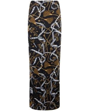 Moschino Langer Figurbetonter Rock - Schwarz