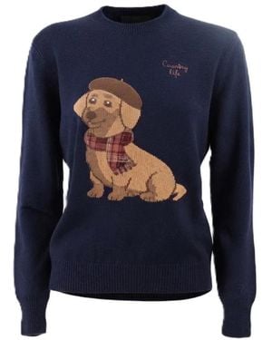 MC2 Saint Barth Truien & Vesten ,Blauw ,Wol New Queen Trui