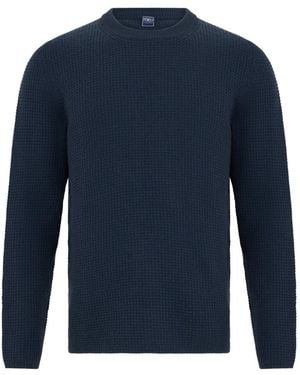 Fedeli Round-Neck Knitwear - Blu