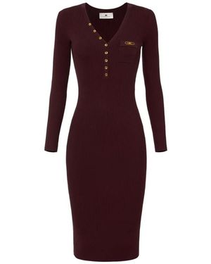 Elisabetta Franchi Midi Dresses - Morado