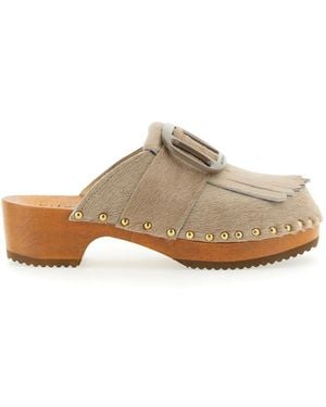 Jejia Heeled Mules - Marrone
