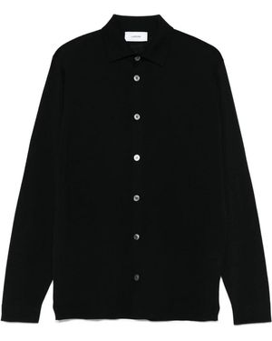 Lardini Klassischer Schwarzer Wollpullover Made