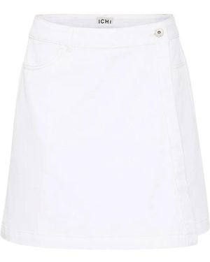 Ichi Short Skirts - Blanco