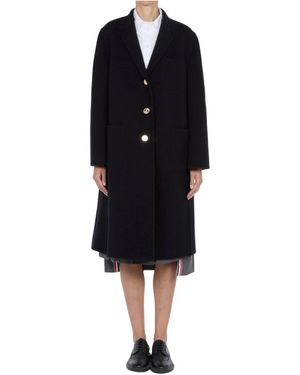 Thom Browne Single-Breasted Coats - Nero
