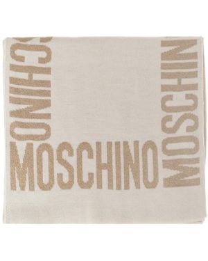 Moschino Accessoires ,Wol Lurex Draad Sjaal - Naturel