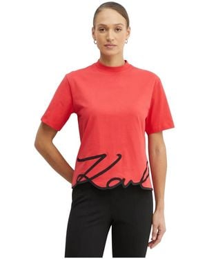 KARL LAGERFELD T-Shirts - Rojo