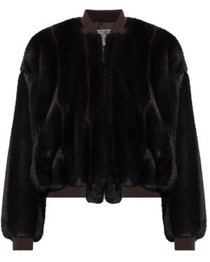 MM6 by Maison Margiela Faux Fur & Shearling Jackets - Black