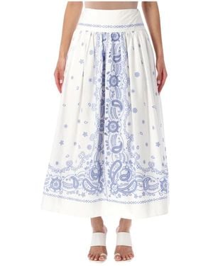 Self-Portrait Maxi Skirts - Blue