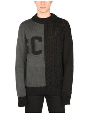 Gcds Round-Neck Knitwear - Black