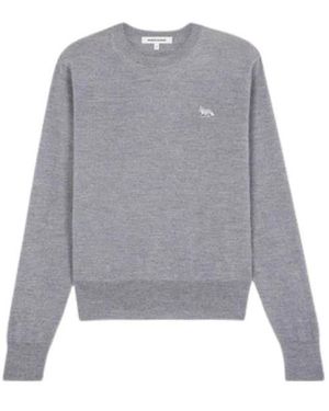 Maison Kitsuné Round-Neck Knitwear - Gris
