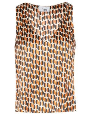 Niu Sleeveless Tops - Brown