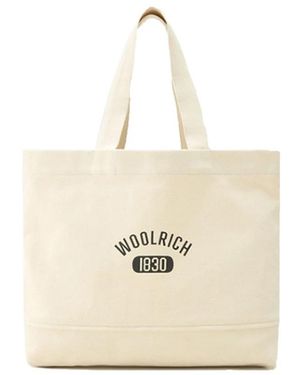 Woolrich Tassen ,Wit ,Katoen Shopper Tote - Naturel