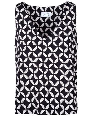 Niu Sleeveless Tops - Black