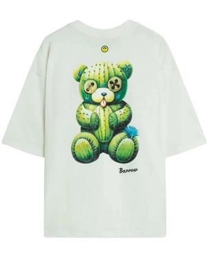 Barrow Tops ,Wit ,Katoen Jersey T-Shirt - Groen
