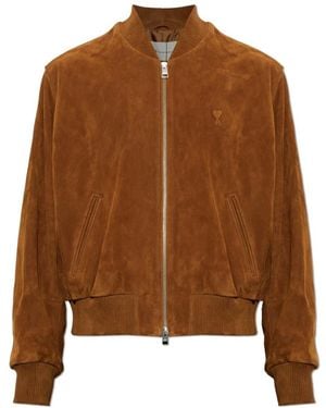 Ami Paris Leather Jackets - Marron