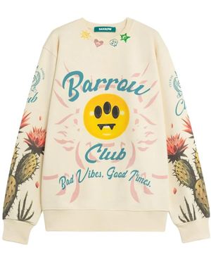 Barrow Hoodies & Sweatvesten ,Katoen Crewneck Sweatshirt - Wit