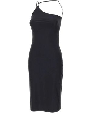 Coperni Kleedjes ,Zwart ,C-Logo One Shoulder Dress - Blauw