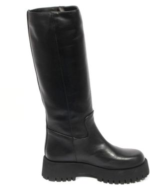 Maliparmi Schoenen ,Zwart ,Leer Hoge Laarzen