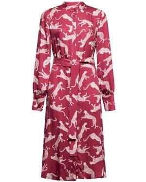 Silvian Heach Overhemdjurk Met Bijpassende Riem - Rood