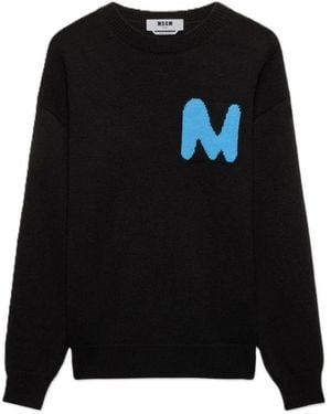 MSGM Round-Neck Knitwear - Black