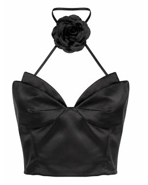 Philipp Plein Tanktop Flower - Zwart