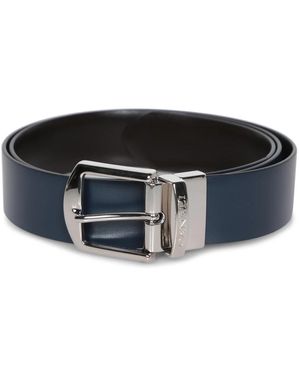 Canali Vielseitiger Wendbarer Ledergürtel - Schwarz