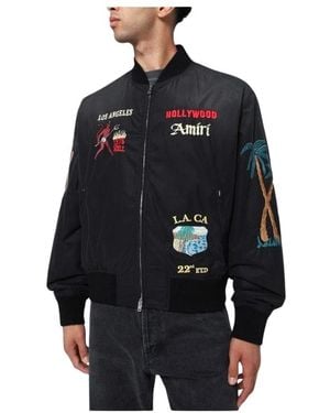 Amiri Hollywood Geborduurde Bomberjack - Zwart