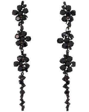 Simone Rocha Bloemen Oorbellen - Zwart