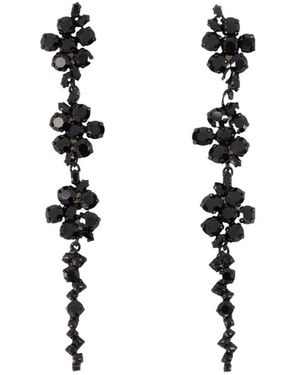 Simone Rocha Florale Ohrringe - Schwarz