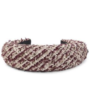 Maison Michel Accessoires ,Rood ,Tweed Miwa Tweed Hoofdband - Roze