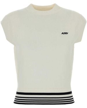 Autry Round-Neck Knitwear - Grey
