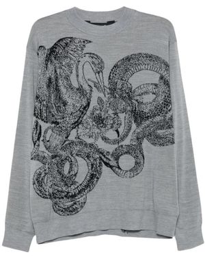 Just Cavalli Round-Neck Knitwear - Grigio