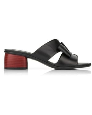 Remonte Heeled Mules - Black