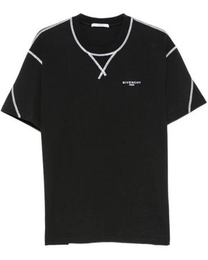 Givenchy Tops ,Zwart ,Katoen Couture Seam T-Shirt