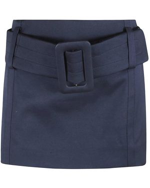 Patou Blauwe Mini Rok Met Riem