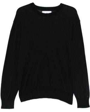 Seven Gauge Round-Neck Knitwear - Negro